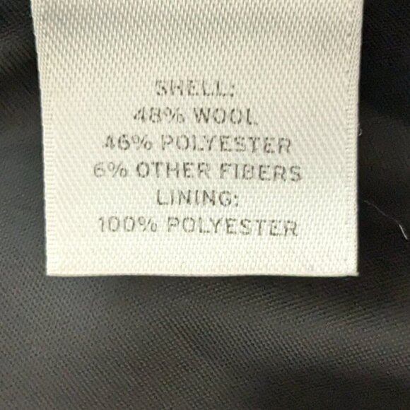 HALOGEN Black Plaid Wool Blend Casual Career Side Zip Jacket; Size S - Picture 7 of 7